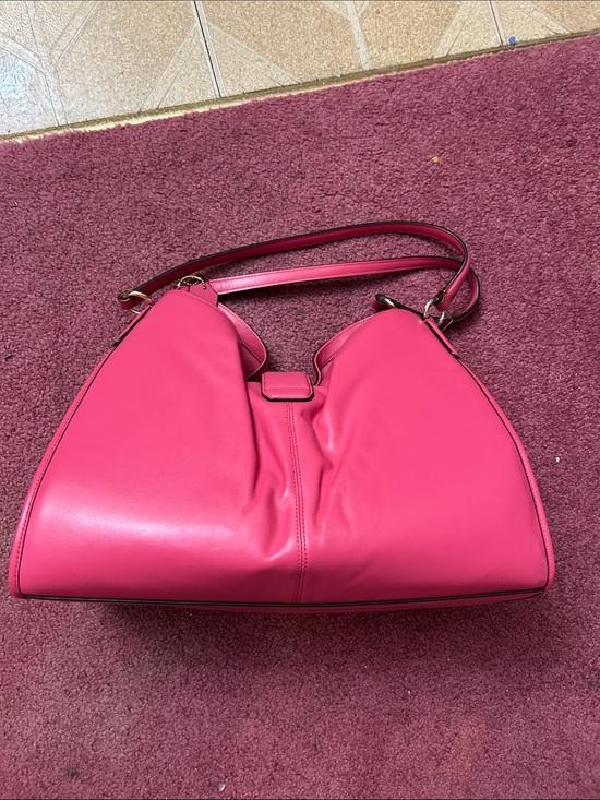 Stylish Pink Leather Shoulder Bag